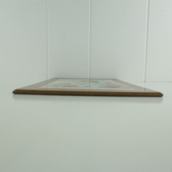 Vintage Bonella Milano Italy Print on Wood Boy Praying Childs Room - Picture 10 of 11